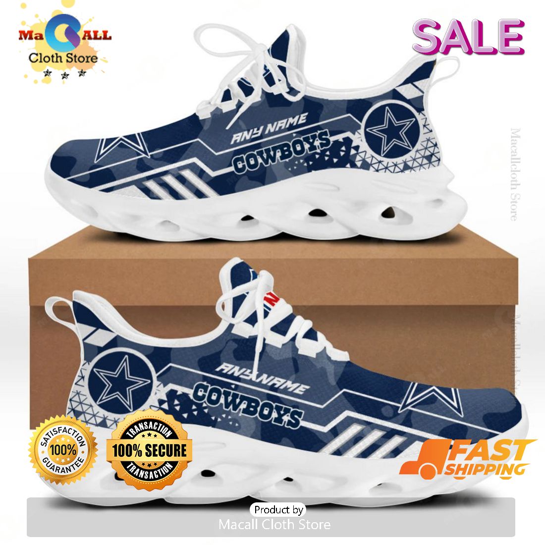 [BEST] Personalized NFL Dallas Cowboys Special Max Soul Shoes