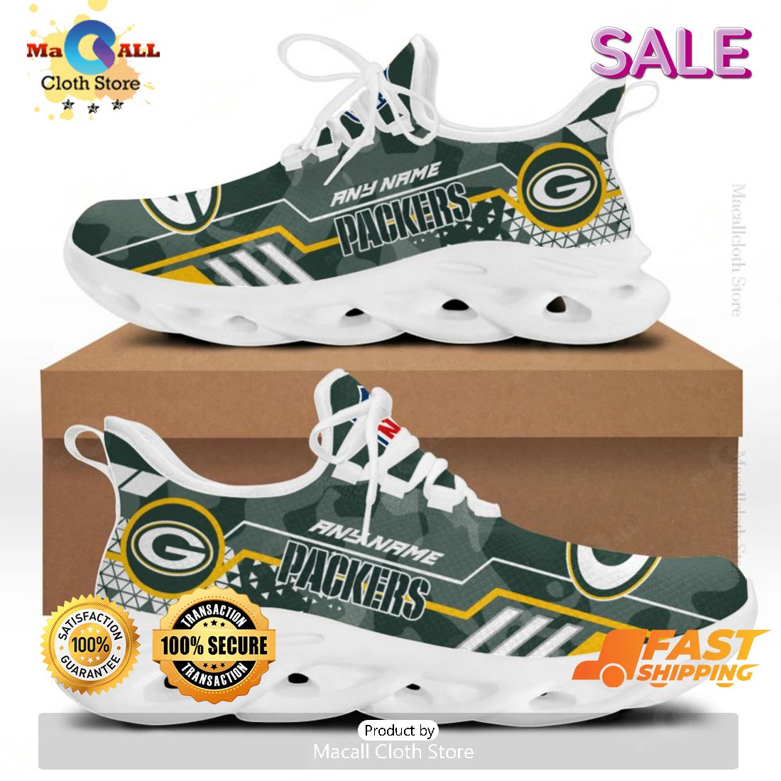 [BEST] Personalized NFL Green Bay Packers Special Max Soul Shoes
