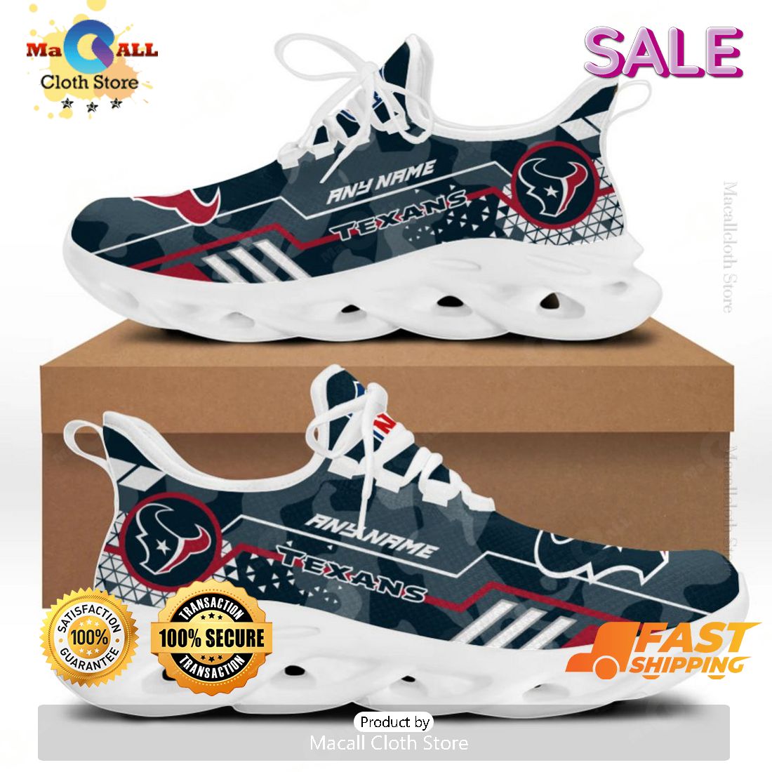 [BEST] Personalized NFL Houston Texans Special Max Soul Shoes