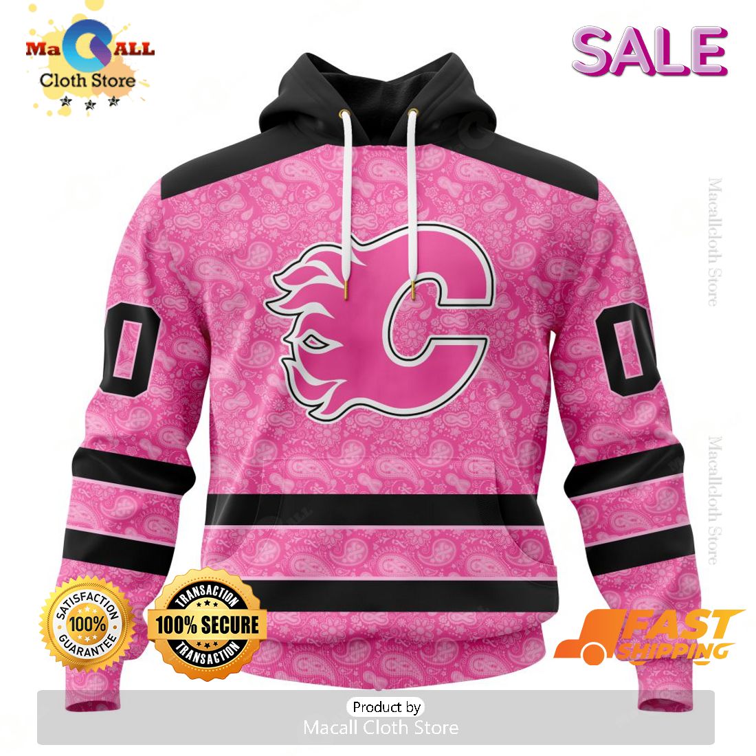 [SALE] NHL Calgary FlamesSpecial Pink Fight Breast Cancer Hoodie Sweatshirt 3D