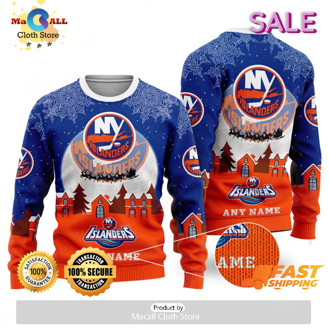[SALE] NHL New York Islanders Special Christmas Ugly Sweater Design