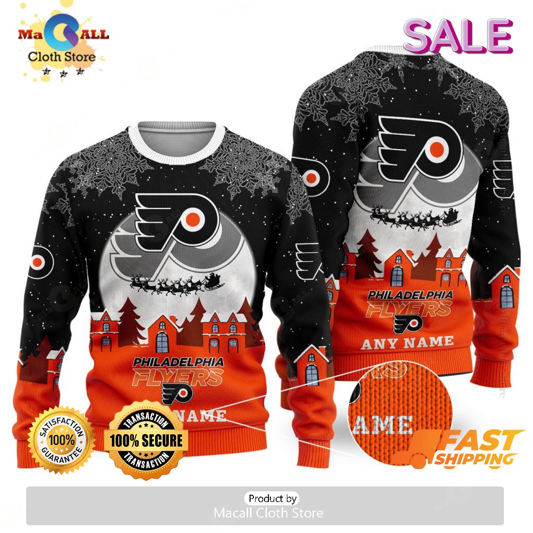 [SALE] NHL Philadelphia Flyers Special Christmas Ugly Sweater Design