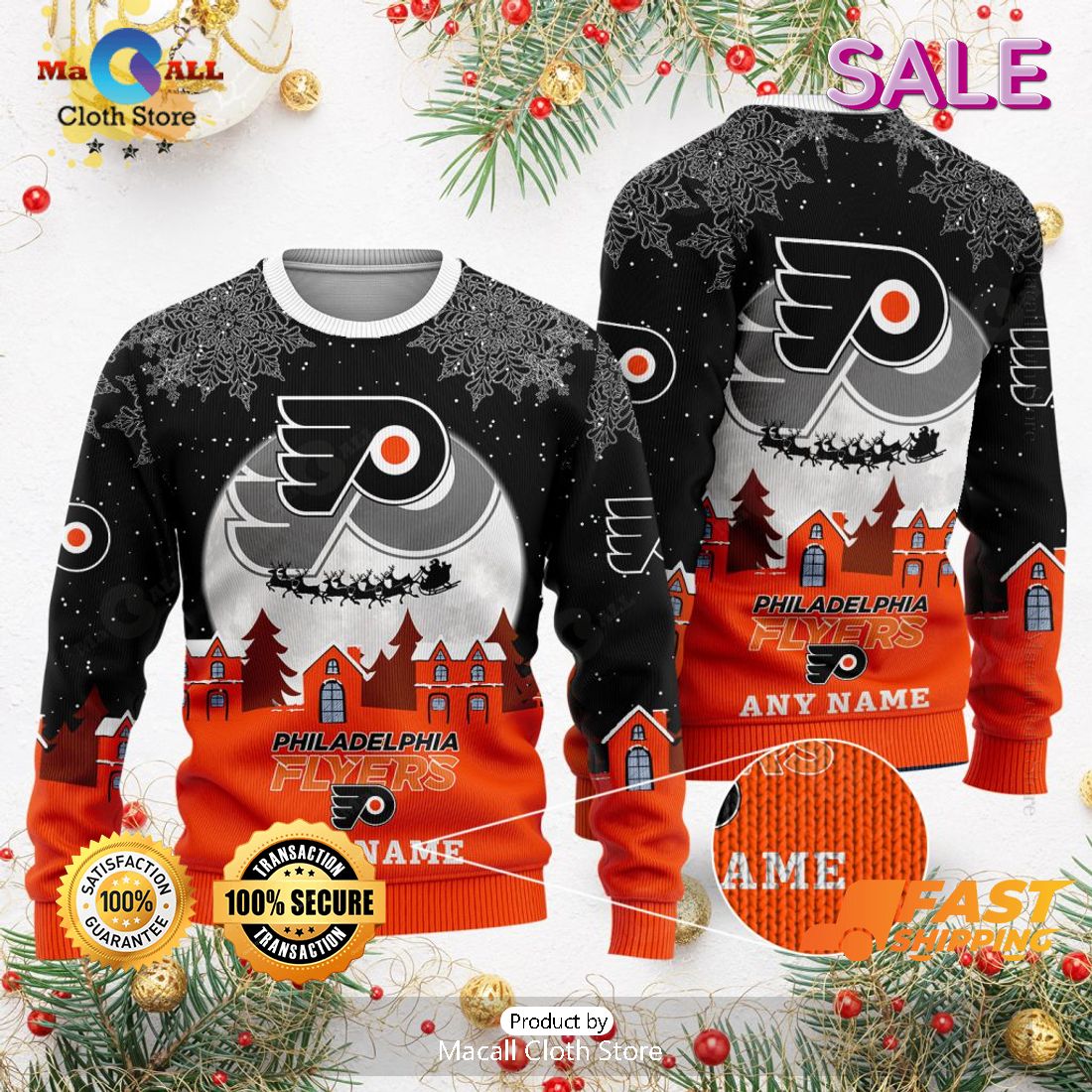 [SALE] NHL Philadelphia Flyers Special Christmas Ugly Sweater Design