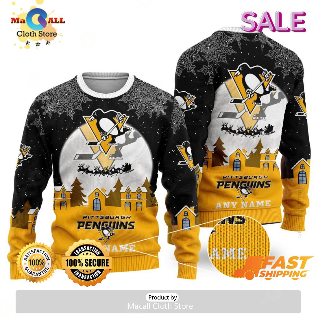 [SALE] NHL Pittsburgh Penguins Special Christmas Ugly Sweater Design