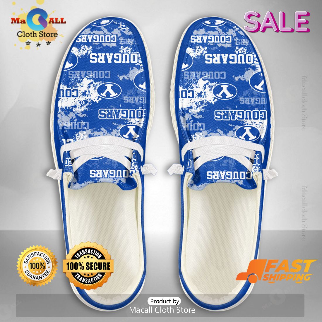 BEST NCAA BYU Cougars Custom Name Hey Dude Shoes