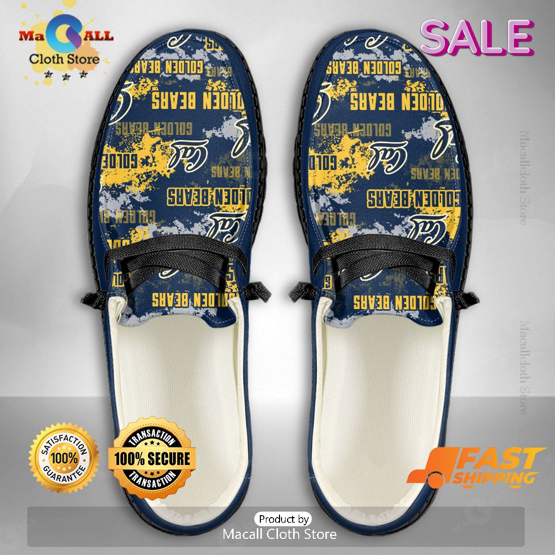 HOT NCAA California Golden Bears Custom Name Hey Dude Shoes Limited 2024 HOT NCAA California Golden Bears Custom Name Hey Dude Shoes Limited 2024