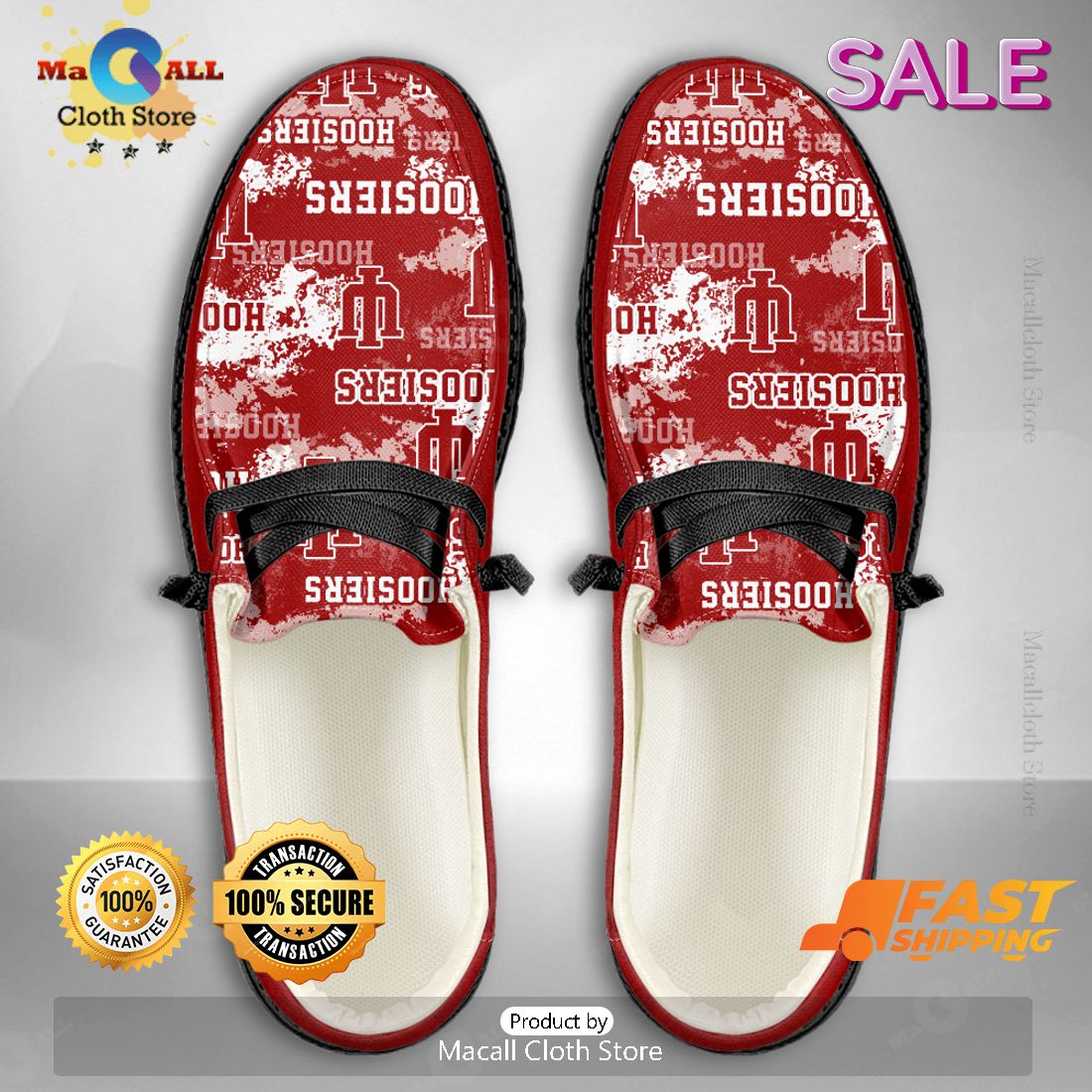 HOT NCAA Indiana Hoosiers Custom Name Hey Dude Shoes HOT NCAA Indiana Hoosiers Custom Name Hey Dude Shoes