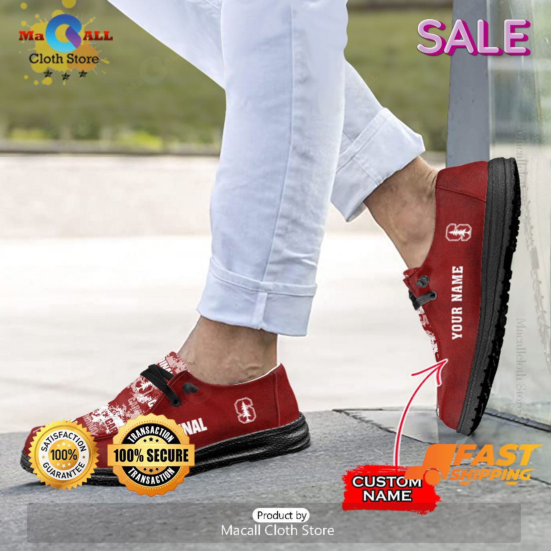 HOT NCAA Stanford Cardinal Custom Name Hey Dude Shoes Limited 2024 HOT NCAA Stanford Cardinal Custom Name Hey Dude Shoes Limited 2024