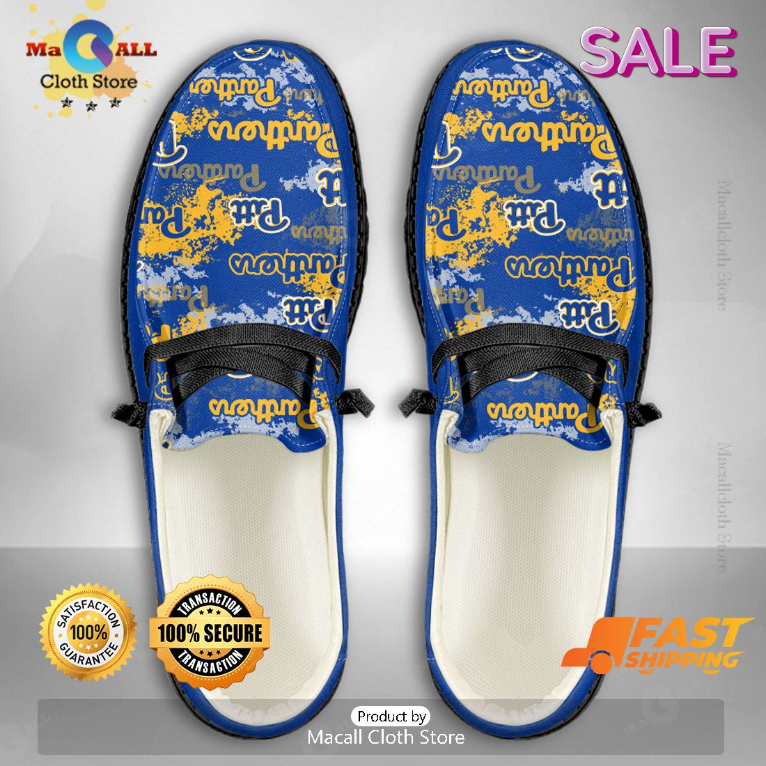 HOT TREND NCAA Pittsburgh Panthers Custom Name Hey Dude Shoes Luxury Brand HOT TREND NCAA Pittsburgh Panthers Custom Name Hey Dude Shoes Luxury Brand
