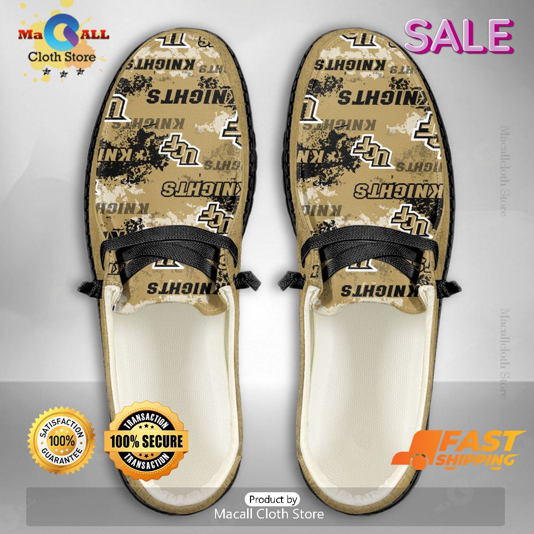 HOT TREND NCAA UCF Knights Custom Name Hey Dude Shoes HOT TREND NCAA UCF Knights Custom Name Hey Dude Shoes