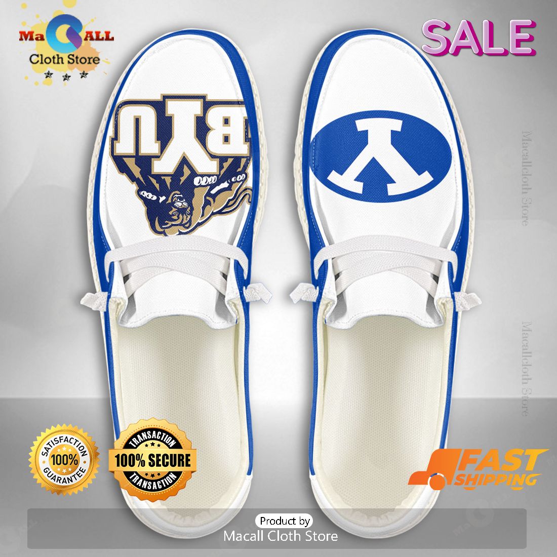 LUXURY NCAA BYU Cougars – Custom Name Hey Dude Shoes Limited 2024