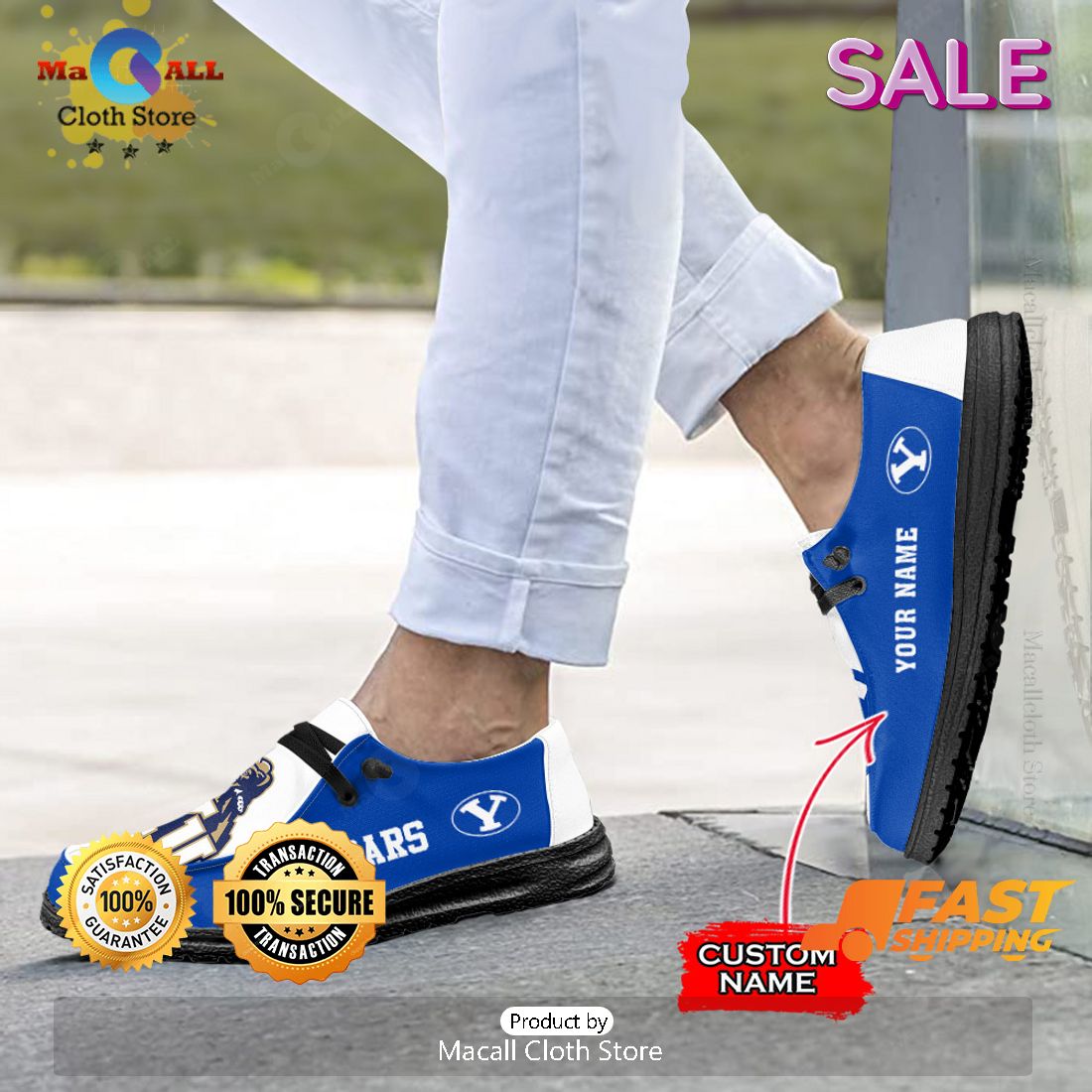 LUXURY NCAA BYU Cougars - Custom Name Hey Dude Shoes Limited 2024 LUXURY NCAA BYU Cougars - Custom Name Hey Dude Shoes Limited 2024
