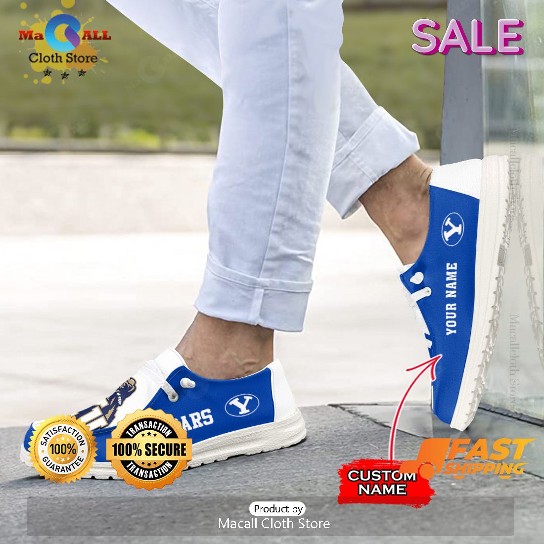 LUXURY NCAA BYU Cougars - Custom Name Hey Dude Shoes Limited 2024 LUXURY NCAA BYU Cougars - Custom Name Hey Dude Shoes Limited 2024