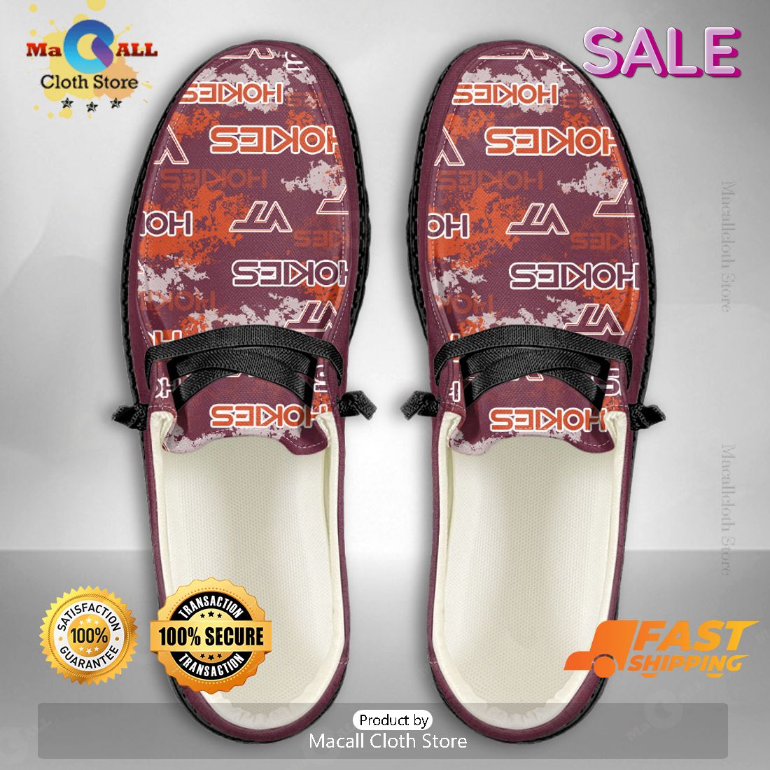 LUXURY NCAA Virginia Tech Hokies Custom Name Hey Dude Shoes Limited 2024