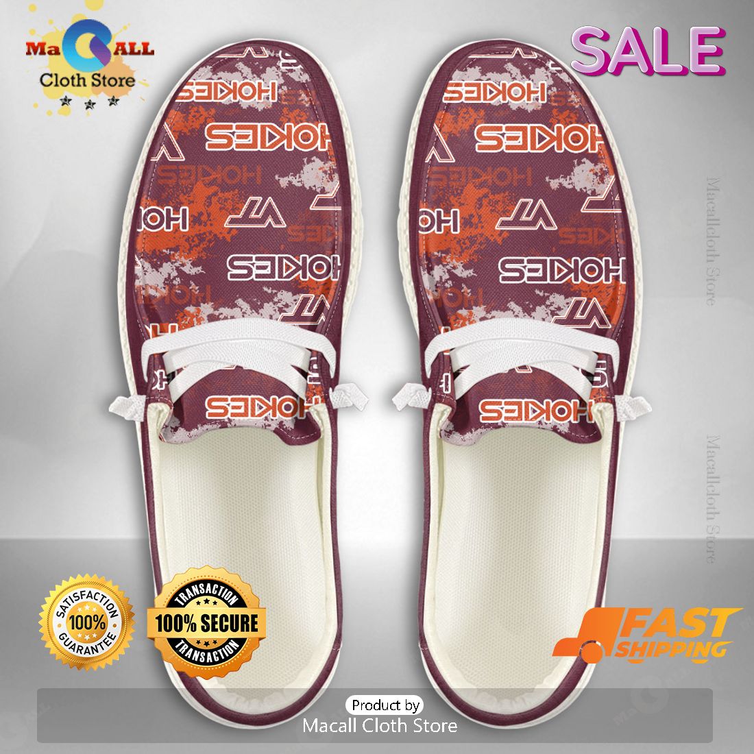 LUXURY NCAA Virginia Tech Hokies Custom Name Hey Dude Shoes Limited 2024