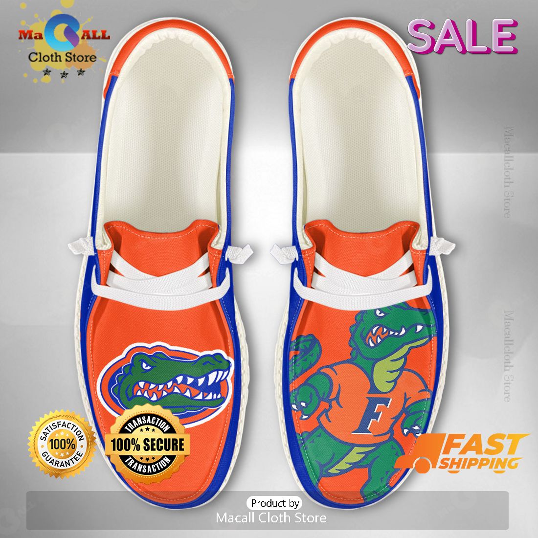 NEW NCAA Florida Gators - Custom Name Hey Dude Shoes - Macall Cloth ...