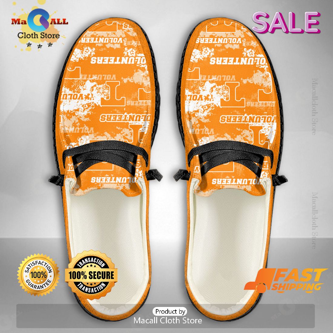 PREMIUM NCAA Tennessee Volunteers Custom Name Hey Dude Shoes POD Design PREMIUM NCAA Tennessee Volunteers Custom Name Hey Dude Shoes POD Design