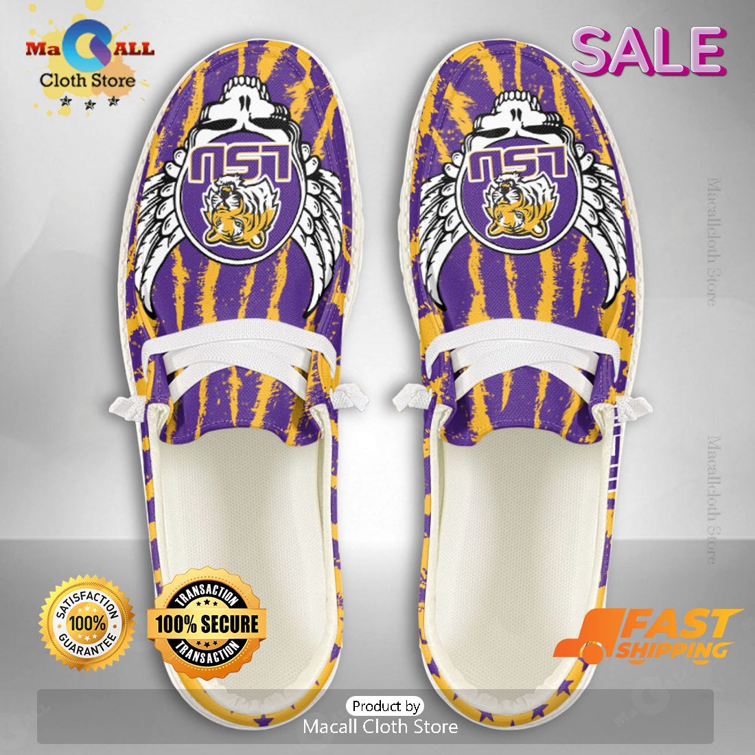 THE BEST NCAA LSU Tigers Custom Name Hey Dude Shoes Luxury Brand THE BEST NCAA LSU Tigers Custom Name Hey Dude Shoes Luxury Brand