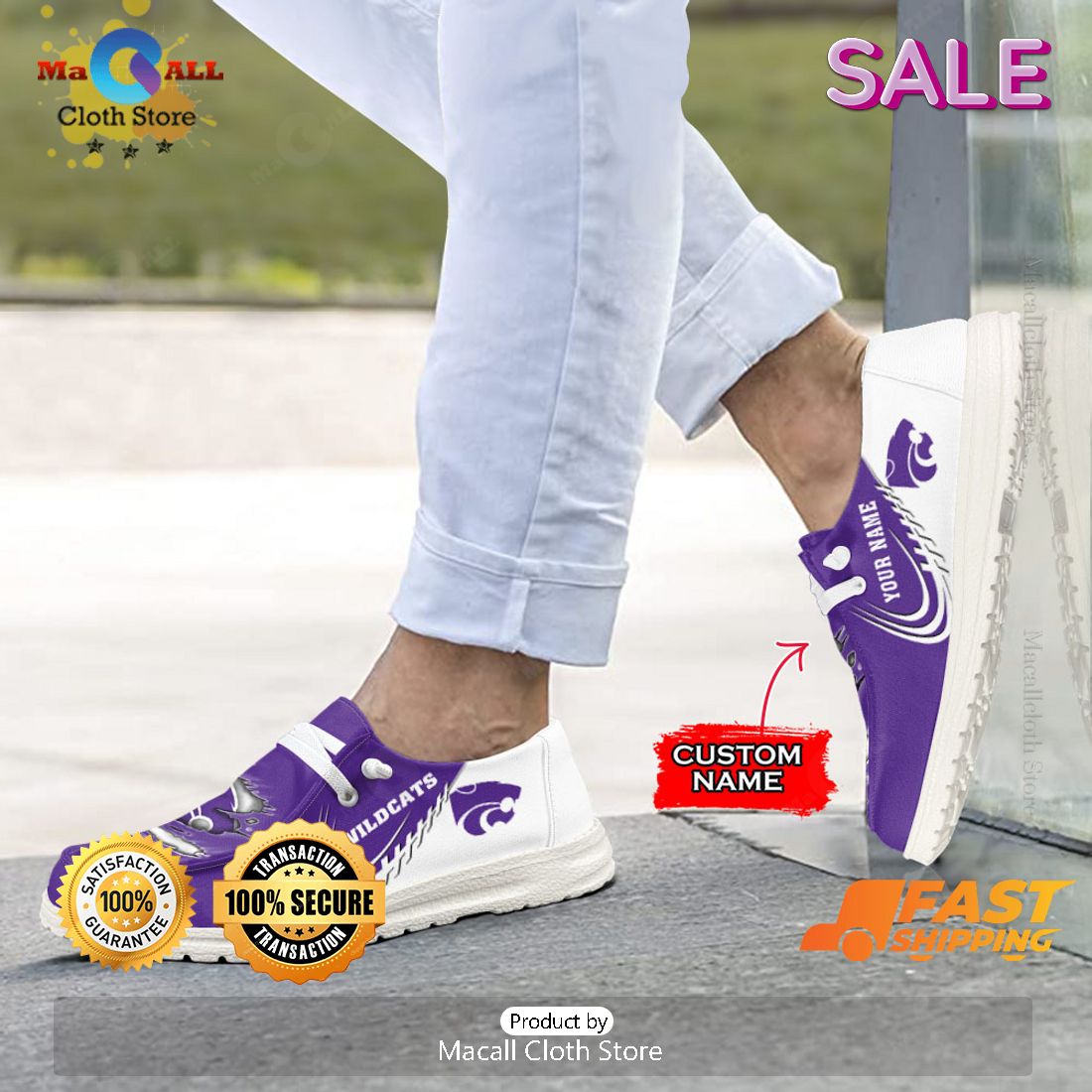AVAILABLE NCAA Kansas State Wildcats Custom Name Hey Dude Shoes Limited 2024 AVAILABLE NCAA Kansas State Wildcats Custom Name Hey Dude Shoes Limited 2024