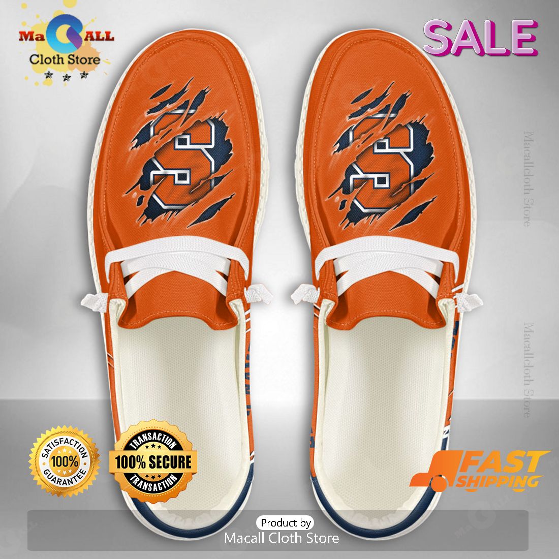 BEST NCAA Syracuse Orange Custom Name Hey Dude Shoes BEST NCAA Syracuse Orange Custom Name Hey Dude Shoes