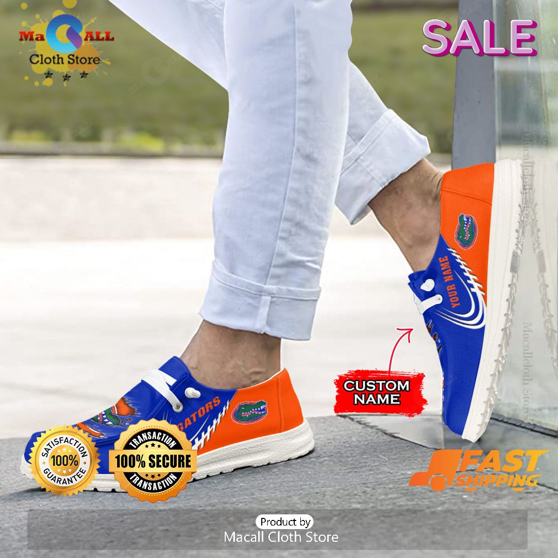 LIMITED NCAA Florida Gators Custom Name Hey Dude  Shoes Limited 2024