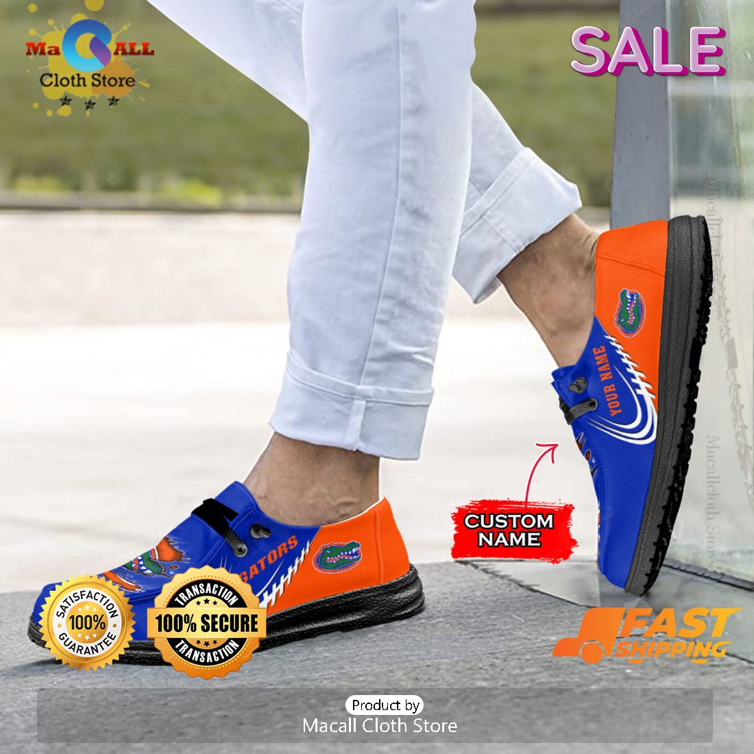 LIMITED NCAA Florida Gators Custom Name Hey Dude  Shoes Limited 2024 LIMITED NCAA Florida Gators Custom Name Hey Dude  Shoes Limited 2024