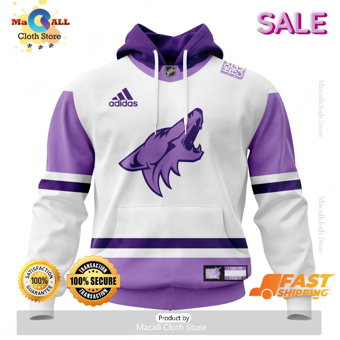 Arizona Coyotes Personalize NHL 2023 Hockey Fight Cancer Hoodie Sweatshirt 3D Arizona Coyotes Personalize NHL 2023 Hockey Fight Cancer Hoodie Sweatshirt 3D