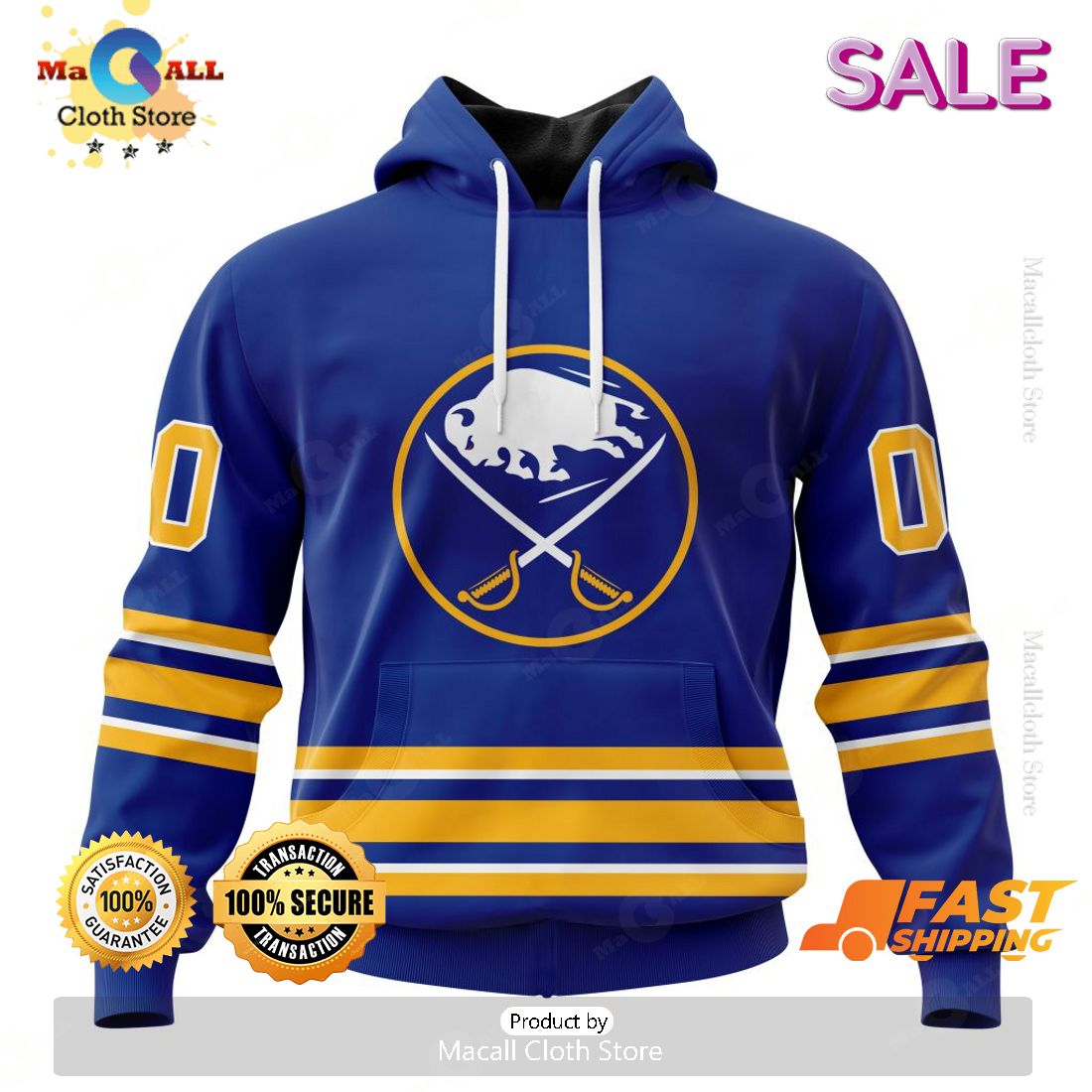 Buffalo Sabres Personalized NHL 2023 Home Kits Hoodie Sweatshirt 3D Buffalo Sabres Personalized NHL 2023 Home Kits Hoodie Sweatshirt 3D