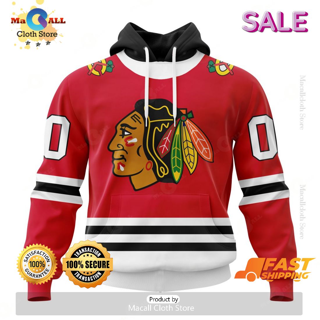 Chicago Blackhawks Personalized NHL 2023 Home Kits Hoodie Sweatshirt 3D Chicago Blackhawks Personalized NHL 2023 Home Kits Hoodie Sweatshirt 3D