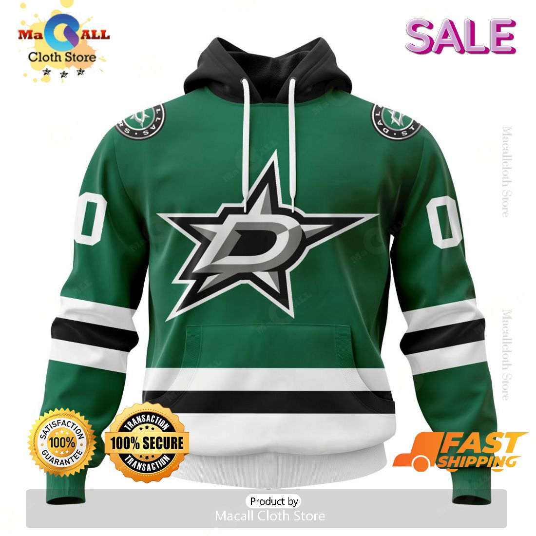 Dallas Stars Personalized NHL 2023 Home Kits Hoodie Sweatshirt 3D Dallas Stars Personalized NHL 2023 Home Kits Hoodie Sweatshirt 3D