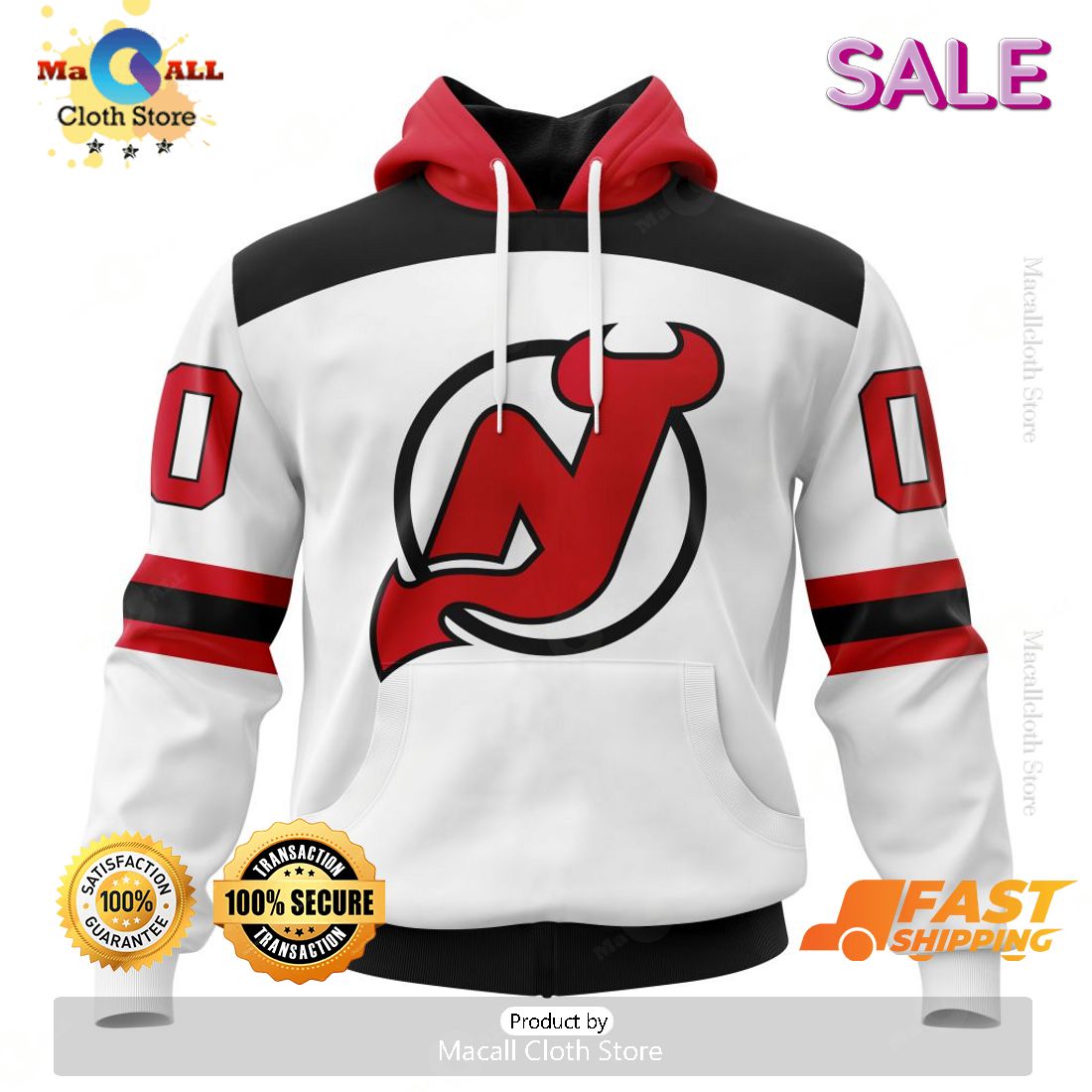 New Jersey Devils Personalized NHL 2023 Away Kits Hoodie Sweatshirt 3D New Jersey Devils Personalized NHL 2023 Away Kits Hoodie Sweatshirt 3D