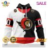 Ottawa Senators Personalized NHL 2023 Away Kits Hoodie Sweatshirt 3D