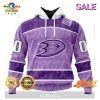 Personalized Arizona Coyotes New Lavender NHL Hockey Fight Cancer Hoodie Sweatshirt 3D