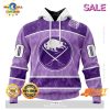Personalized Boston Bruins New Lavender NHL Hockey Fight Cancer Hoodie Sweatshirt 3D