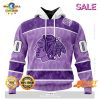 Personalized Carolina Hurricanes New Lavender NHL Hockey Fight Cancer Hoodie 3D