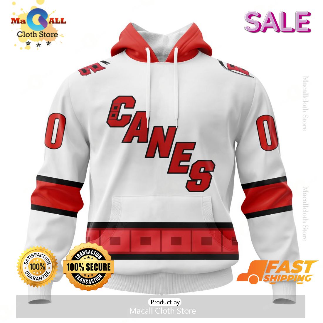 Personalized NHL Carolina Hurricanes 2023 Away Kits Hoodie Sweatshirt 3D Personalized NHL Carolina Hurricanes 2023 Away Kits Hoodie Sweatshirt 3D