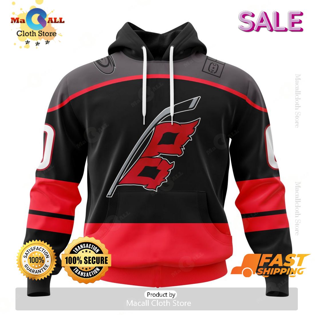 Personalized NHL Carolina Hurricanes 2023 Home Kits Hoodie Sweatshirt 3D Personalized NHL Carolina Hurricanes 2023 Home Kits Hoodie Sweatshirt 3D