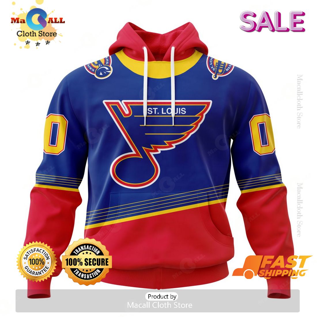 Personalized St. Louis Blues NHL 2023 Special 90s Retro Kits Hoodie Sweatshirt 3D Personalized St. Louis Blues NHL 2023 Special 90s Retro Kits Hoodie Sweatshirt 3D