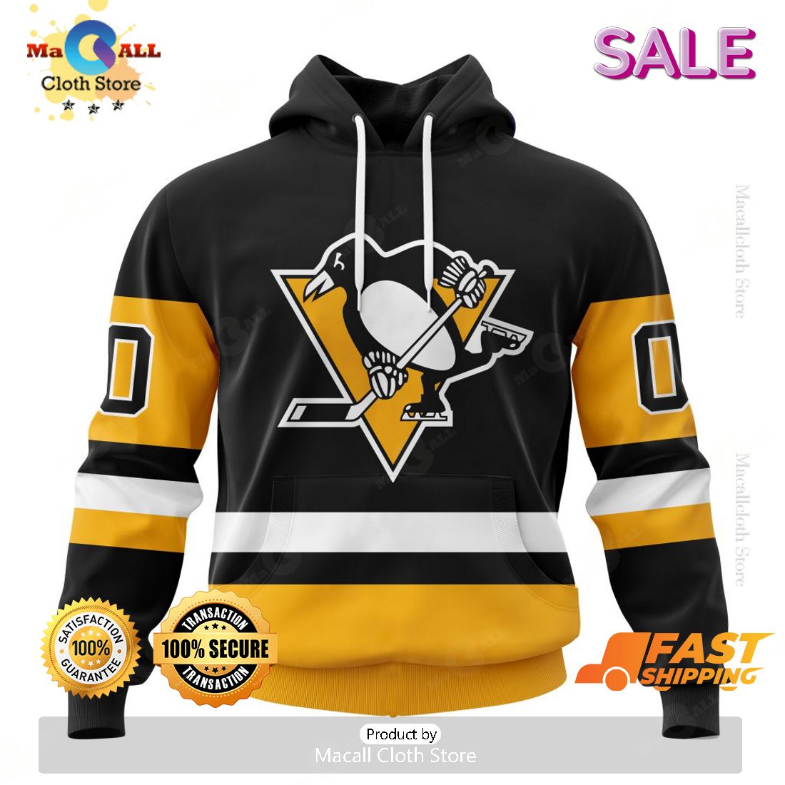 Pittsburgh Penguins Personalized NHL 2023 Home Kits Hoodie Sweatshirt 3D Pittsburgh Penguins Personalized NHL 2023 Home Kits Hoodie Sweatshirt 3D