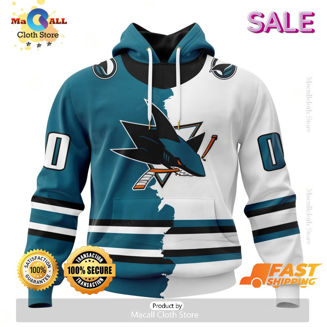 San Jose Sharks Personalize NHL 2023 Home Mix Away Kits Hoodie Sweatshirt 3D San Jose Sharks Personalize NHL 2023 Home Mix Away Kits Hoodie Sweatshirt 3D