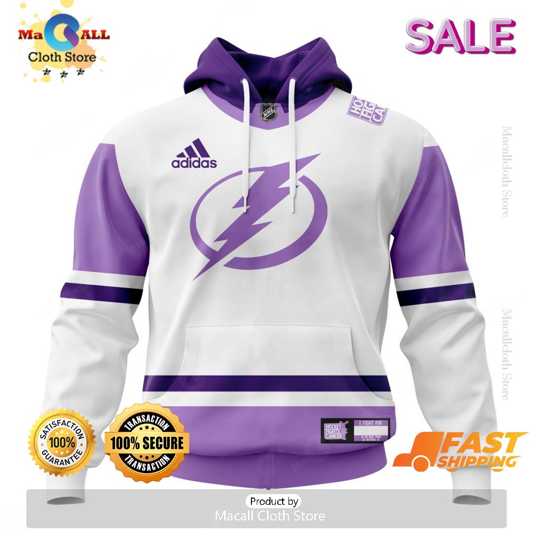 Tampa Bay Lightning Personalize NHL 2023 Hockey Fight Cancer Hoodie Sweatshirt 3D Tampa Bay Lightning Personalize NHL 2023 Hockey Fight Cancer Hoodie Sweatshirt 3D