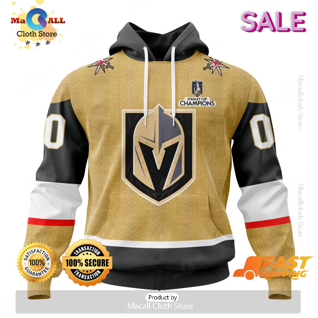 Vegas Golden Knights Personalized NHL 2023 Home Kits Hoodie Sweatshirt 3D Vegas Golden Knights Personalized NHL 2023 Home Kits Hoodie Sweatshirt 3D