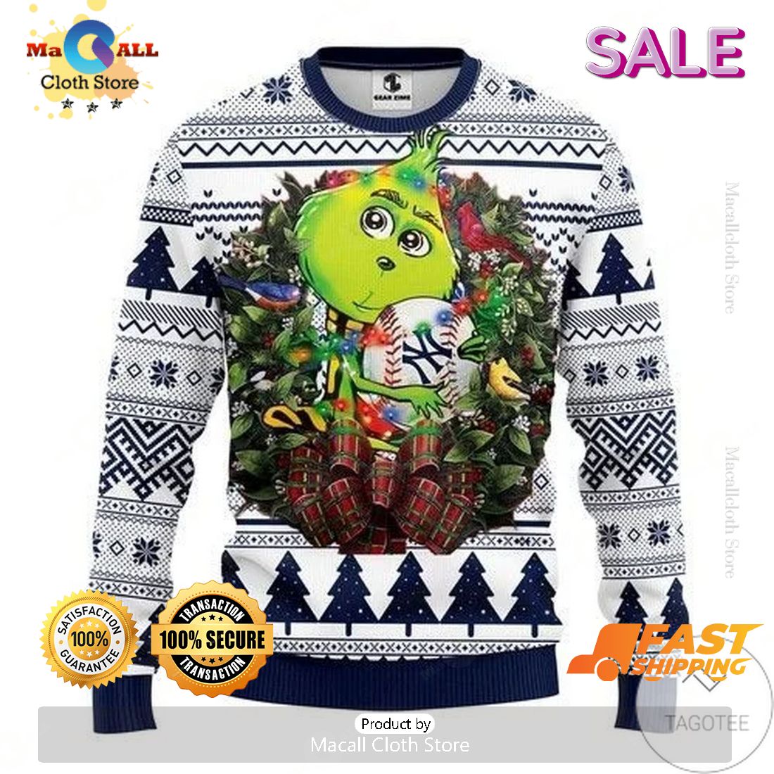 New York Yankees The Grinch Hug Gift For Fan Ugly Wool Sweater Christmas New York Yankees The Grinch Hug Gift For Fan Ugly Wool Sweater Christmas