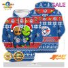 Grinch In Green Bay Packers 100% Wool Material Sweater