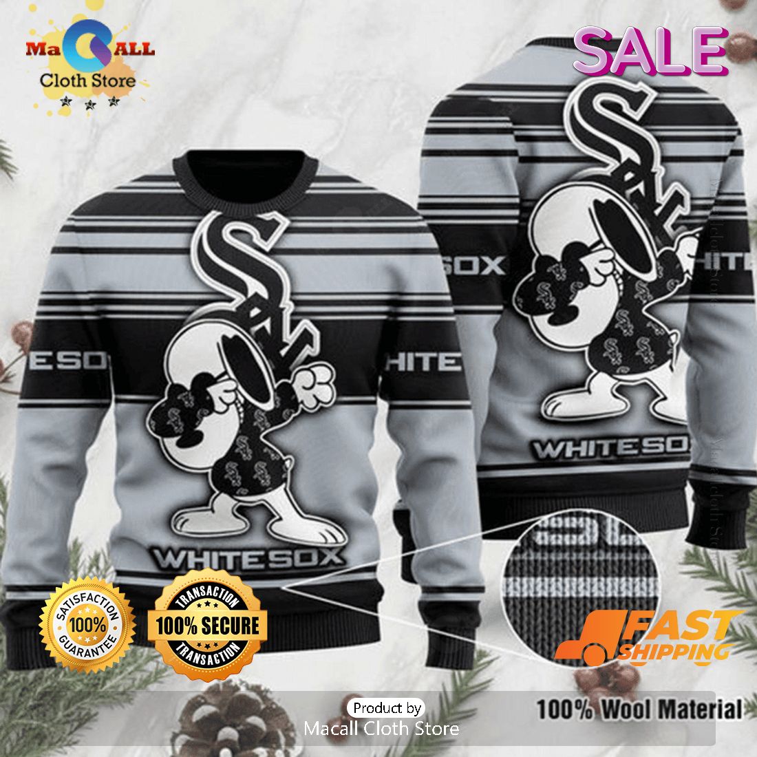 Chicago White Sox MLB Ugly Christmas Sweater, Fandom Gifts Chicago White Sox MLB Ugly Christmas Sweater, Fandom Gifts