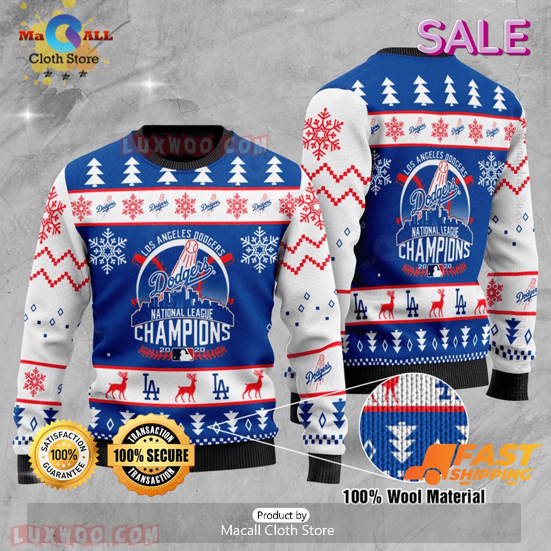 Los Angeles Dodgers MLB Ugly Christmas Sweater, Fandom Gifts Los Angeles Dodgers MLB Ugly Christmas Sweater, Fandom Gifts