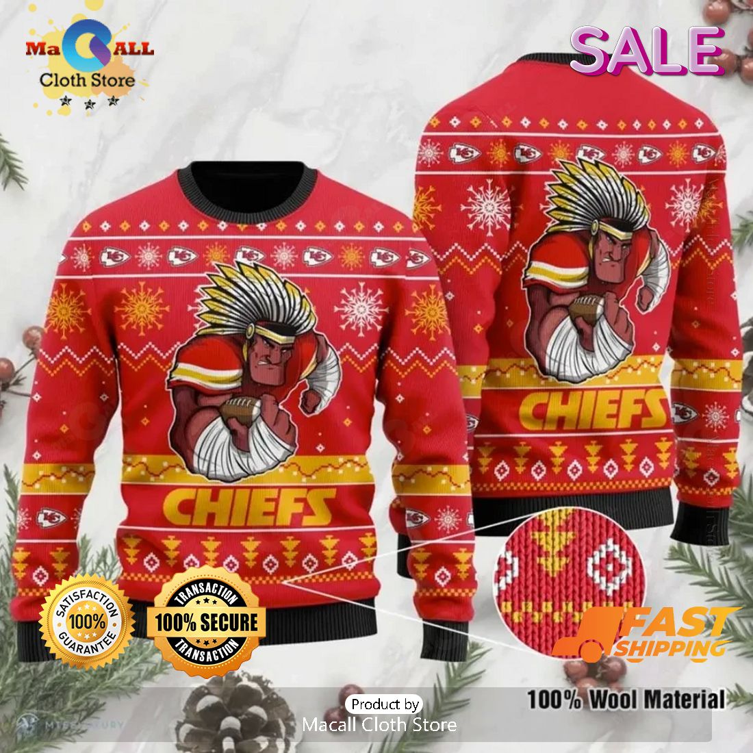 NFL Kansas City Chiefs Ugly Christmas Sweater NFL Kansas City Chiefs Ugly Christmas Sweater