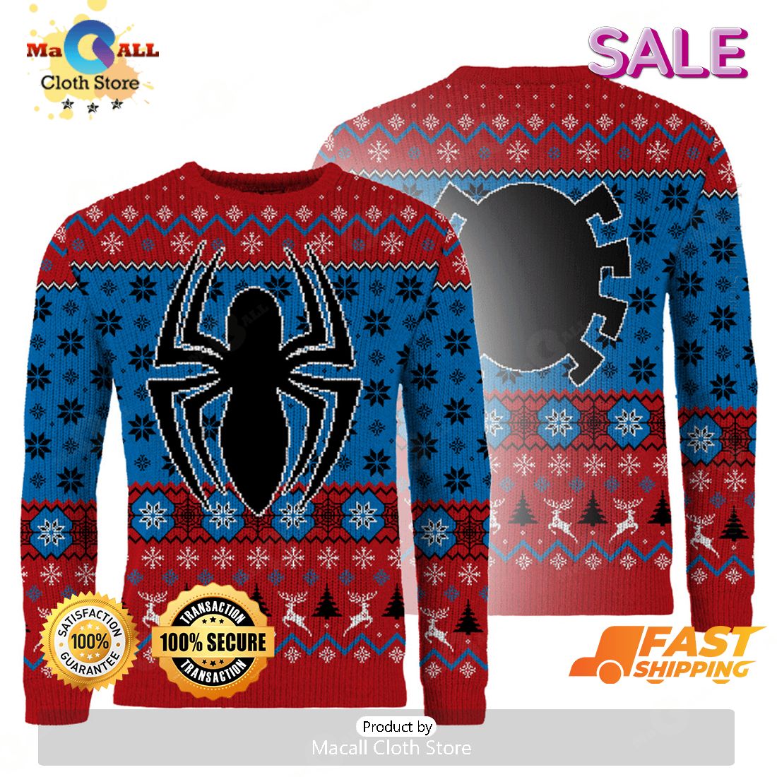 Spiderman Marvel That Ugly Christmas Sweater, Fandom Gifts Spiderman Marvel That Ugly Christmas Sweater, Fandom Gifts