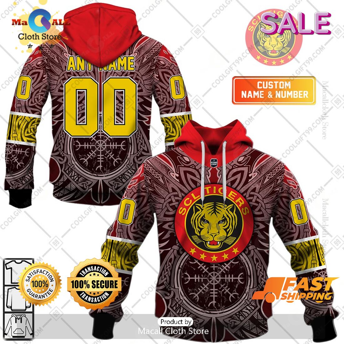 Personalized Hockey SCL Tigers Viking NL Special Design Zip Hoodie, Sweatshirt 3D Personalized Hockey SCL Tigers Viking NL Special Design Zip Hoodie, Sweatshirt 3D