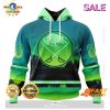 NHL Calgary Flames Personalized New Design With Northern Lights Hoodie 3D